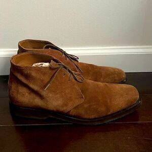 Ermenegildo Zegna Brown Suede Chukka Boots Mens US 9.5